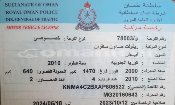 Buy Used Renault Safrane White Car in Azaiba in Masqat